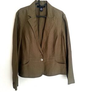 Jones Wear Olive Green Women's Blazer